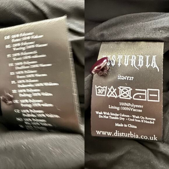 Disturbia Modern Mystic Puff Sleeve Witchy Gothic Maxi Dress Size 4 - Picture 7 of 10